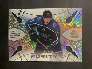 Kent Johnson 2022-23 Upper Deck SPX Game Used Purity Insert #P-97