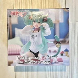 vocaloid Hatsune Miku Desktop Cute figure cat ears Nekomimi T-Shirt ver. TAITO - Picture 1 of 6