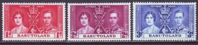 Basutoland 1937 SC 15-17 MH Set Coronation - Image 1 of 3