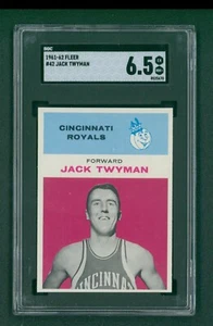 1961 Fleer Basketball Card - #42 Jack Twyman, SGC 6.5 EX/NM+ - Picture 1 of 2