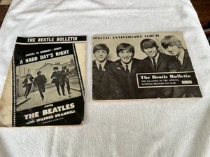 Vintage Lot of Two Beatle Bulletin Fan Magazines-POSSIBLE McCartney Autogragraph - Picture 1 of 12