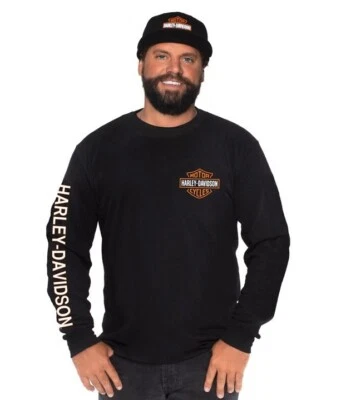 Harley-Davidson Langarm-Shirt B&S on Black