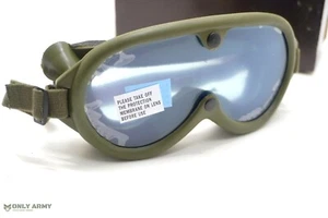 US Army M44 Sun Wind & Dust Goggles Olive Glasses Reproduction Eye Protection - Picture 1 of 9