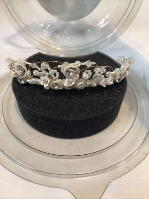 Diadema Tiara Nupcial David Ven#0007 Sty 4596-0283 Ron Marfil Porcelana Dorado ☼ Foto 1 de 4