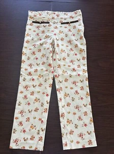 Janie And Jack Girl Pants Size 10 Fall Flowers Thanksgiving  - Picture 1 of 4