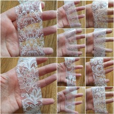 22 X WHITE LACE Foils Set Nail Art Foil Decoration Wrap Transfer Sticker