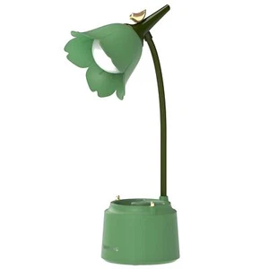 Cute LED Desk Lamp Kawaii Desk Accessories Flower Bird Table lamp USB Recharg... - Picture 1 of 7