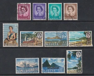 St Lucia 1964 Used Definitive Queen Elizabeth II Pigeon Island Castries Harbour - Picture 1 of 1