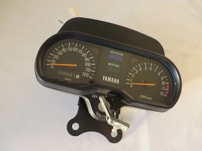 Yamaha Tacho mit Zündschloss RD80 MX RX80 Speedometer Original - Bild 1 von 2