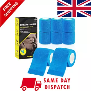 8 Rolls Cohesive Elastic Bandage Self Adhesive Wrist Ankle Gauze Tape Vet Wrap - Picture 1 of 9