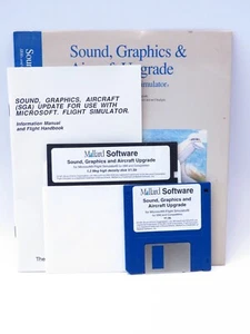 Flight Simulator Mallard Software 1991 Aggiornamento Nuovi Aerei Concorde P51 Mustang - Foto 1 di 11