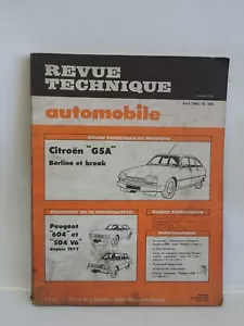 CITROËN GSA (PEUGEOT 604 504 V6) - Revue Technique Automobile - Picture 1 of 3