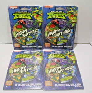 4x Teenage Mutant Ninja Turtles 18" Foil Happy Birthday Balloon Nickelodeon TMNT - Picture 1 of 3