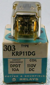 Relay DPDT 10A 110V POTTER & BRUMFIELD KRP-11-DG - Picture 1 of 5