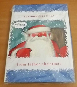 Weihnachtsmann Jahreszeiten Grüsse Weihnachtskarten Set 32 Karten 8 Designs Neu mit Etikett - Bild 1 von 3
