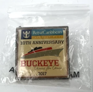 ROYAL CARIBBEAN 10th Anniversary Buckeye Cruise For Cancer 2017 Pin New - Picture 1 of 2