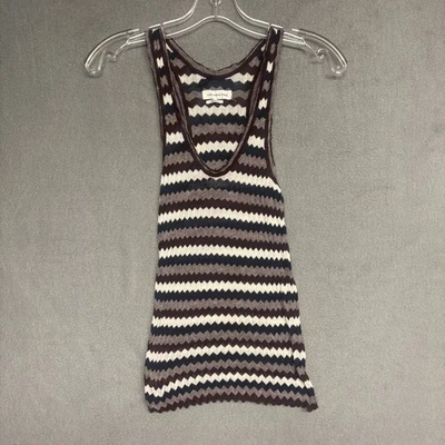 Isabel Marant Women’s Sleeveless Striped Knit Zigzag Scoop Neck Tank Top Sz. S - Image 1 of 4