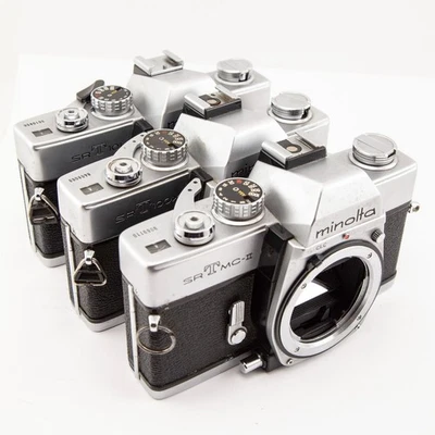 Minolta SRTMC-II SRT101 SRT100X pour pièces / SLR camera bodies for parts/repair - Photo 1/4