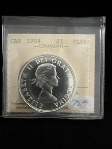 1964 Canada Silver $ - Cameo - ICCS PL66 - XNY345  C2 - Picture 1 of 4