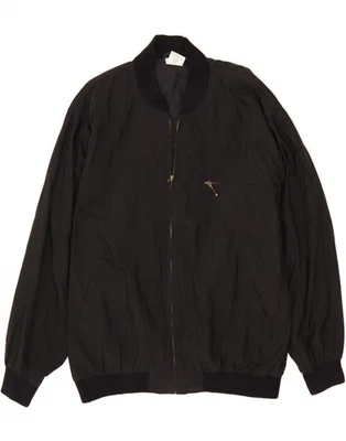 VINTAGE Boys Graphic Bomber Jacket 15-16 Years Black Polyamide DB05 - Image 1 of 4