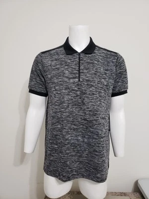 Karl Lagerfeld Men's 1/4 Zip Polo Short Sleeve Shirt Grey Size L - Image 1 of 4