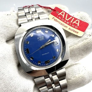 Orologio Vintage AVIA Nos Watch Eta 2472 Automatico Watch Date 39mm - Imagen 1 de 14