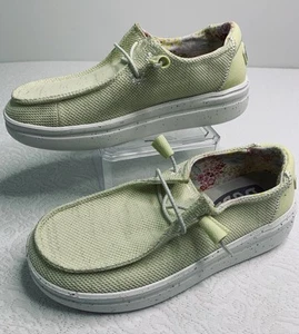 Hey Dude Wendy Rise mocassino donna elasticizzato taglia 6 comodo scarpe casual limone - Foto 1 di 10