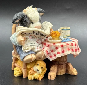 Mary's Moo-Moos 480509 ON LOOKOUT FOR BUTTER OPPORTUNITIES Enesco 1998 Want Ads - Picture 1 of 6