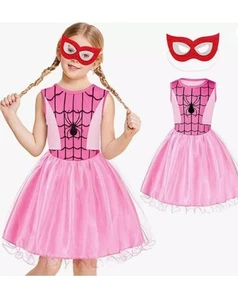 Aomig Spider-Girl Costume Halloween Kids Spider Costume Superhero Size L - Picture 1 of 1