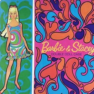 Barbie & Stacey Doppel Puppenkoffer Kleiderschrank 1967 Mattel Vintage - Bild 1 von 12