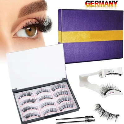 MARKENLOS 12 Pcs 3D Magnet Wimpern Set Magnetische künstliche Wimpern 3D Augenwimpern NEU