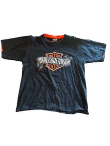 Vintage Harley Davidson T-Shirt schwarz Conrad’s Joliet Illinois Gr. Large Biker - Bild 1 von 8