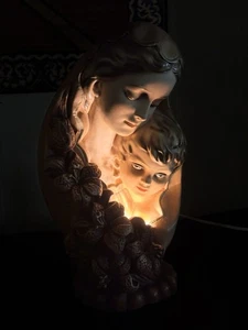 Vintage 1963 Madonna und Kind TV Lampe Michigan Composition Lamp Co. funktionstüchtig - Bild 1 von 17