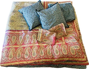 Vtg Chaps Ralph Lauren Montauk Queen Comforter 6 Pc Set - Picture 1 of 6