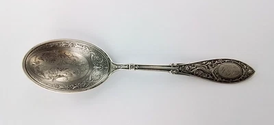 Whiting 1875 Arabesque Sterling Silver Engraved Spoon 6.5" - Image 1 of 4