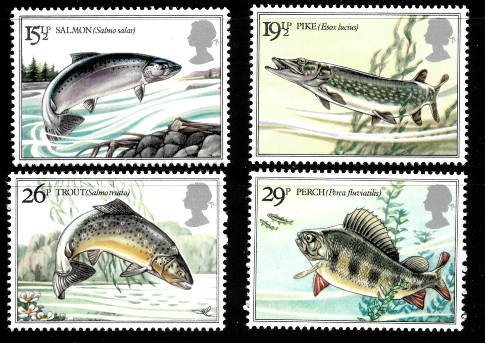 SG1207-1210. BRITISH RIVER FISH. UNMOUNTED MINT. - Image 1 of 1