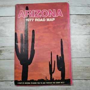 Road Map 1977 Arizona Highways Magazine AZ Southwest Vintage - Picture 1 of 9