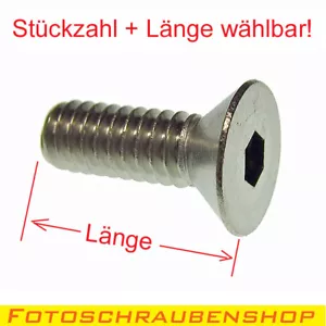 1/4"- Edelstahl-Senkkopfschraube / Kameragewinde (Menge und Länge wählbar, UNC) - Bild 1 von 14
