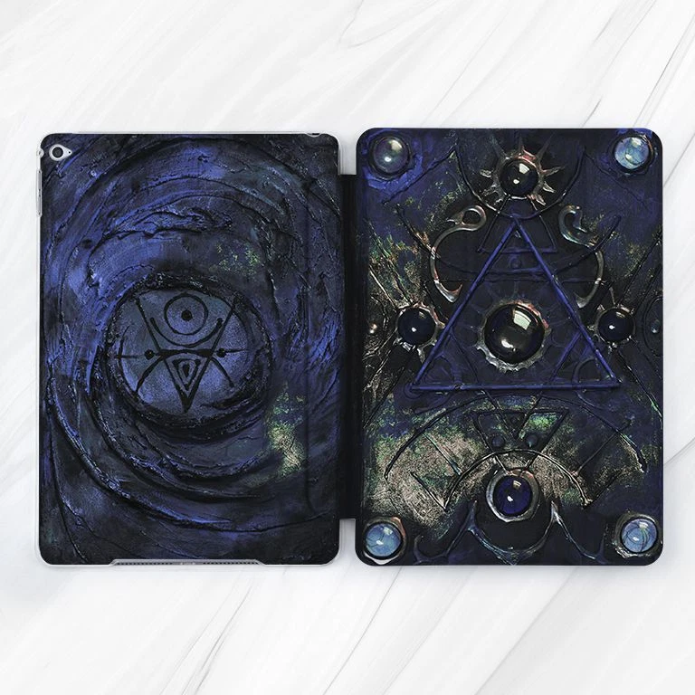 Dark Gothic Magic Occult Book Case For iPad 10.2 Air 3 4 5 Pro 9.7 11 12.9 Mini - Image 1 of 4