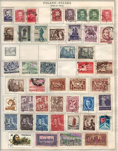 Estampillas usadas muy finas de Polonia 1948-53 con bisagras en la lista: 2 lados - Imagen 1 de 2
