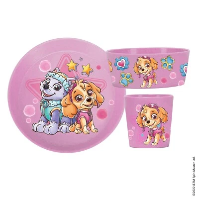 Koziol CONNECT PAW PATROL Kleiner Teller + Schale + Becher 3teil Set pink