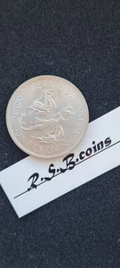 BERMUDA ONE CROWN 1959,SILVER in BU - Picture 1 of 5