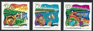 1997 Cocos Keeling Islands SG# 351-353 Festive Season set of 3 Mint MUH MNH - Picture 1 of 1