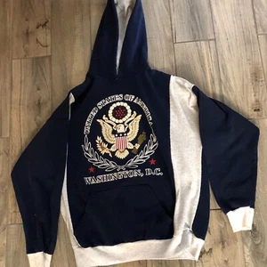 Washington DC Sweatshirt Vintage 90s Great Seal Of United States Made In USA XL - Bild 1 von 5