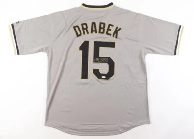 Doug Drabek SIGNED #15 Pittsburgh Pirates adult size XL Majestic Jersey- JSA COA - Image 1 of 3