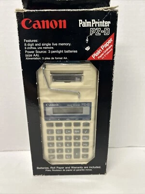 Vintage Canon PZ-D Palm Printer Printing Calculator  - Tested Working - Image 1 of 2