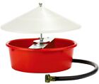 1.25 GALLON 5 QUART AUTOMATIC POULTRY WATERER WITH COVER & HOSE CHICKEN DRINKER