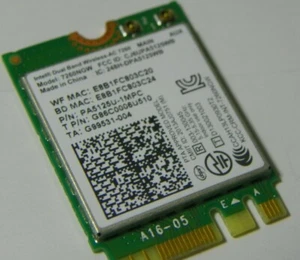 New Toshiba OEM P/N G86C0006U510 Dual Band Wireless-AC 7260 7260NGW BT PCIe NGFF - Picture 1 of 2