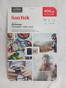 SanDisk Extreme microSDXC UHS-I Card Fast Transfer 4K UHD 400GB Memory Card NEW - Picture 1 of 10