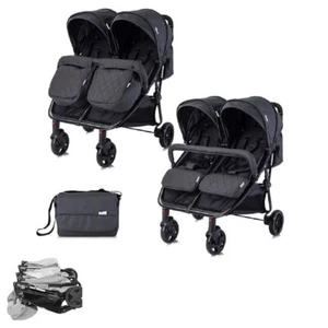 Cochecito gemelo Lorelli Duo plegable ajustable funda de pie bolsa envolvente - Imagen 1 de 9